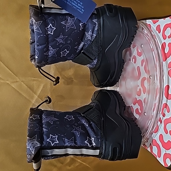 J Toddler Boys Girls Purple Star Snow Boot Waterproof Insulated Traction Sole 12 - Picture 7 of 8